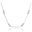 MINET Stříbrný náhrdelník s bílými zirkony Ag 925/1000 10,85g
