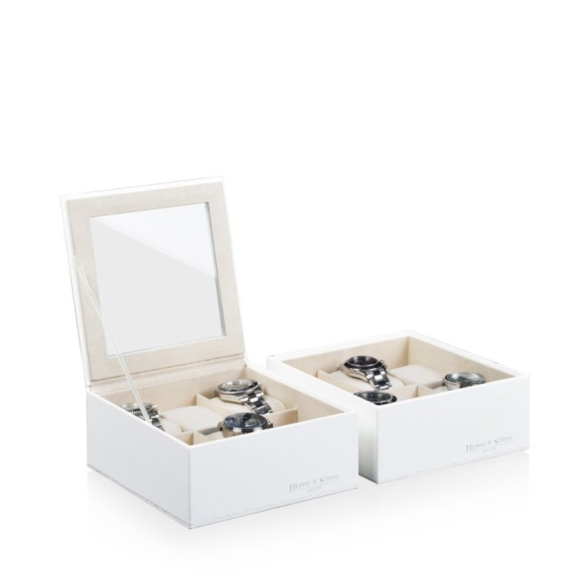 Kazeta na hodinky HEISSE & SÖHNE 70019-128.42 HS Mirage XL - dolní modul pro 6 hodinek - Creme