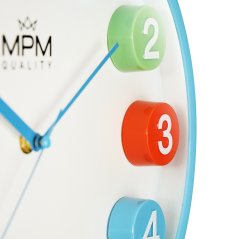 Detské nástenné hodiny s tichým chodom MPM PlayTime - E01.4288.31