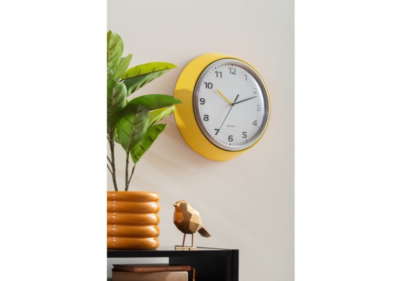 Dizajnové nástenné hodiny 6006YE Karlsson 34cm
