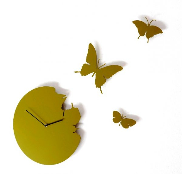 Dizajnové hodiny Diamantini a Domeniconi Butterfly green 40cm