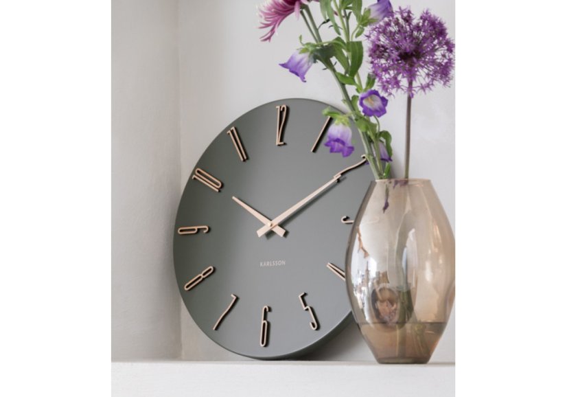Dizajnové nástenné hodiny 6072GR Karlsson 40cm