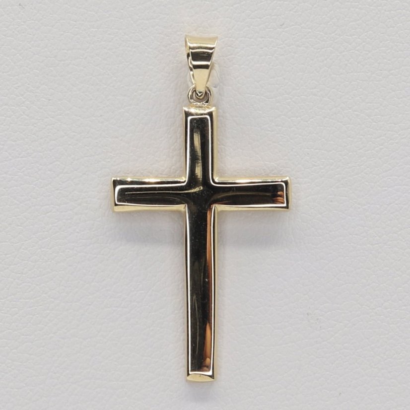 Zlatý prívesok krížik 2730MAR (585/1000) 0.9 g