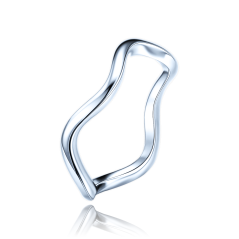 MINET Moderný krútený strieborný prsteň veľ. 54