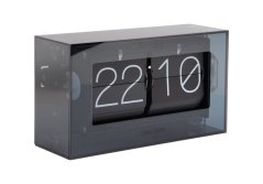 Dizajnové nástenné/stolové preklápacie hodiny 5976BK Karlsson 21cm