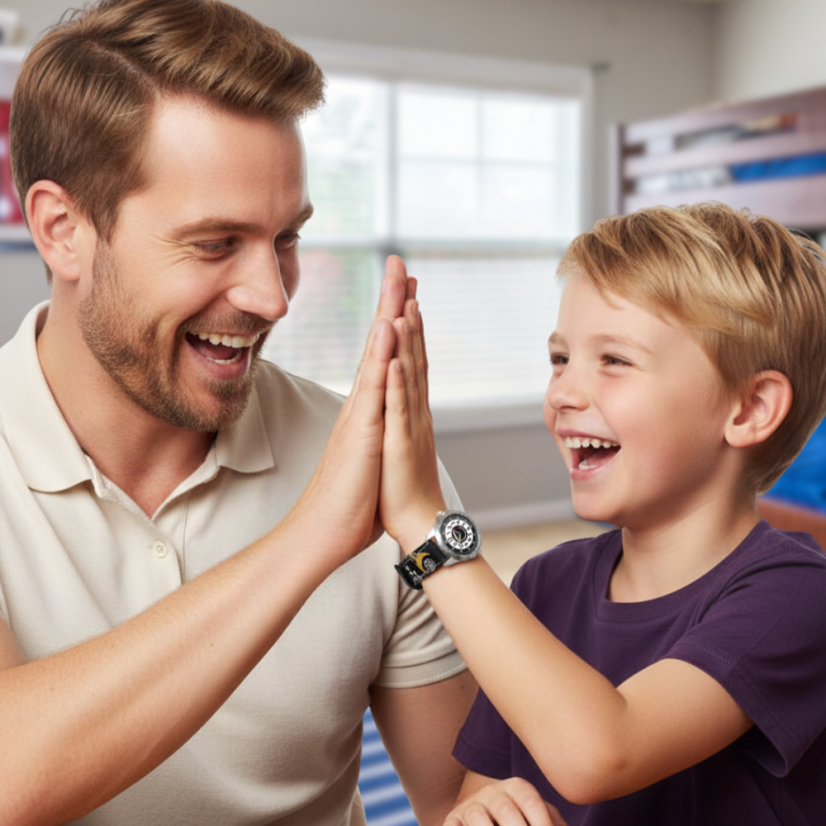 CLOCKKODIEL Svietiace tmavo modré chlapčenské hodinky ZÁVODNÉ AUTA