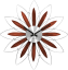 Dřevěné stříbrné hodiny LAVVU CRYSTAL Flower LCT1111