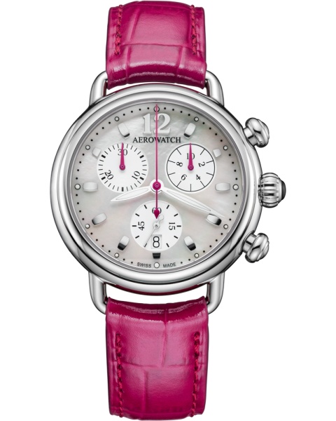 Aerowatch 1942 Chrono Lady raspberry A 81105 AA04 Aerowatch 1942 Chrono Lady raspberry A 81105 AA04