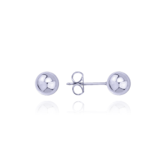 MINET Decentní zlaté náušnice z bílého zlata kuličky Au 585/1000 1,00g