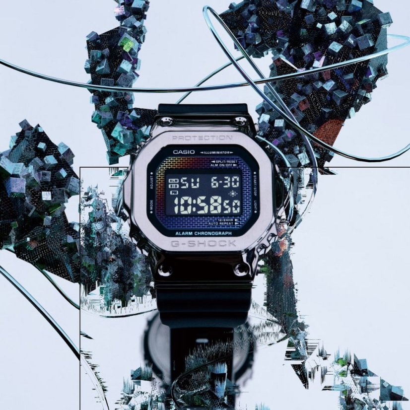 CASIO GM-5600RW-1ER G-Shock Rainbow Brick Wall Series