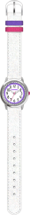 Bílé třpytivé dívčí dětské hodinky se kamínky CLOCKODILE SPARKLE