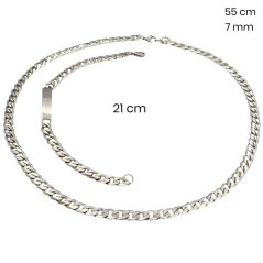 Ocelový náhrdelník + náramek 24318501