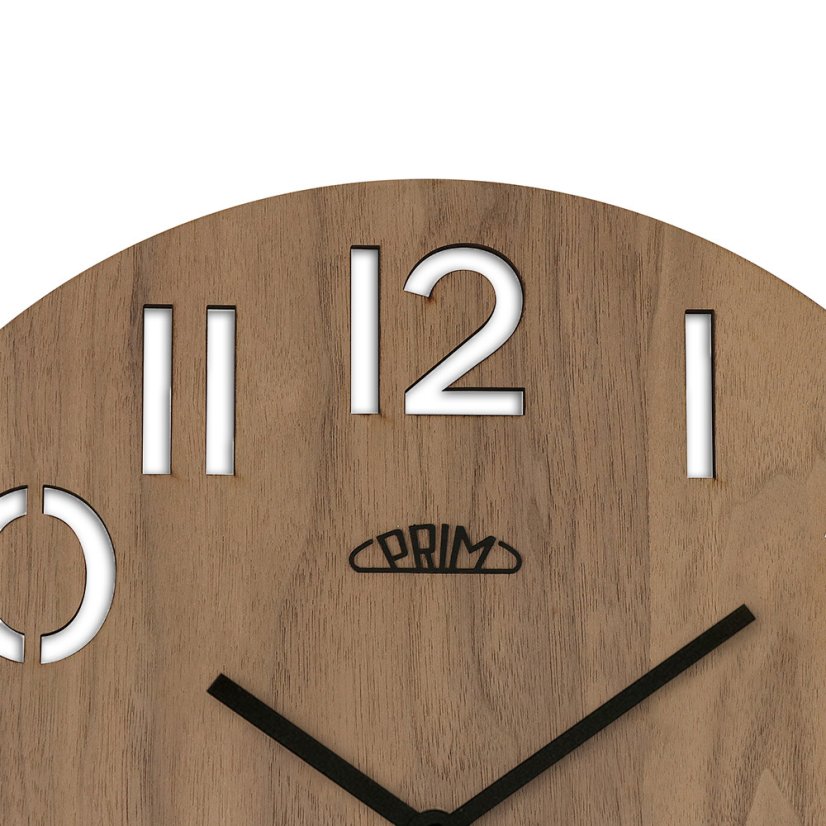 Nástenné hodiny s tichým chodom PRIM Authentic Veneer - C - E07P.4242.54
