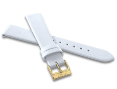 MINET Bílý kožený řemínek se zlatou sponou - 14