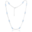 MINET Strieborný náhrdelník s modrými zirkónmi Ag 925/1000 10,85g