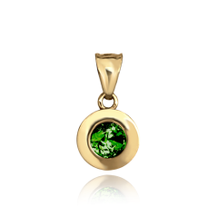 MINET Zlatý přívěs se zeleným kamenem Au 585/1000  0,65g