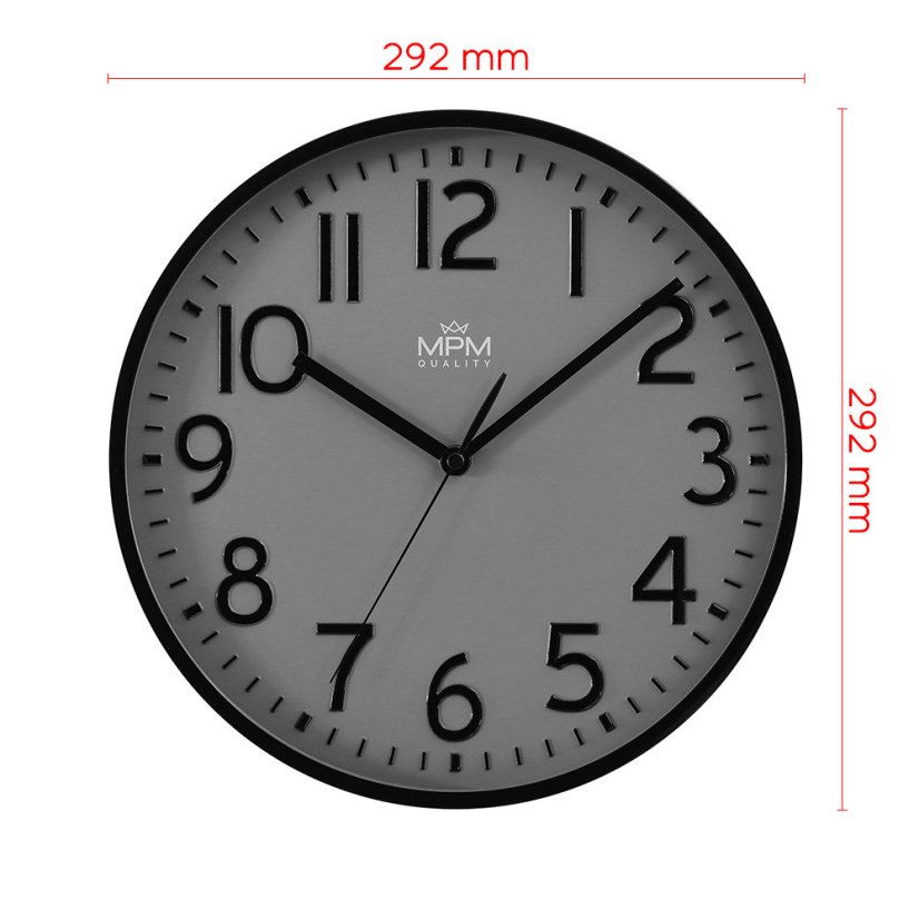 Nástenné hodiny s tichým chodom MPM Naxer - B - E01.4505.92