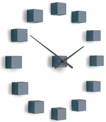 Dizajnové nástenné nalepovacie hodiny Future Time FT3000GY Cubic light grey