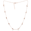 MINET Rose gold stříbrný náhrdelník kapky