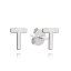 MINET Strieborné náušnice písmeno "T"