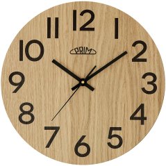 Dřevěné hodiny s tichým chodem PRIM Genuine Veneer - B - E07P.4245.5190