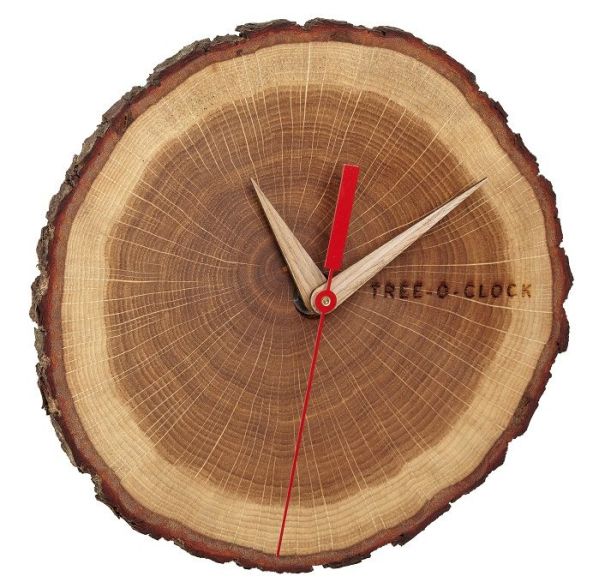 TFA 60.3046.08 - Nástěnné hodiny z dubového dřeva  Tree-o-clock