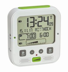 TFA 60.2538.02 - Rádiově řízený budík s vibrační jednotkou a extra hlasitým zvoněním BOOM