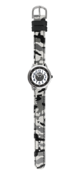 Svítící šedé chlapecké hodinky CLOCKODILE ARMY s maskáčovým vzorem CWB0032