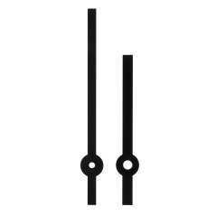Kovové hodinové ručičky B11 (100 mm, 55 mm) - černé - Ručičky hodinové B11 pár