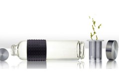 ASOBU sklenená fľaša Ice Tea&Ice Coffee IT2GO s infuserom čierna 400ml