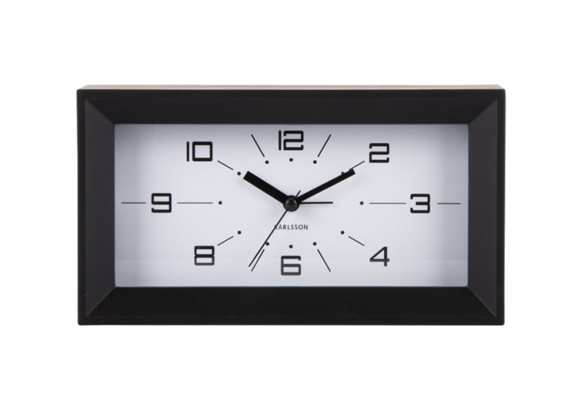 Dizajnové stolné hodiny s budíkom 6066BK Karlsson 20cm