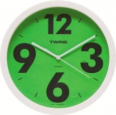 Nástěnné hodiny Twins 903 green 26cm