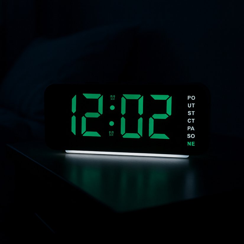 Digitální svítící budík do sítě s češtinou JVD SB8033.1