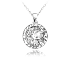 Stříbrný náhrdelník MINET Zodiac znamení LEV JMAS9408SN45