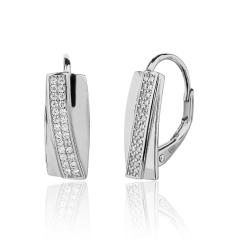 Stříbrné náušnice se zirkony JVD SVLE3554XK8BI00