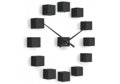 Dizajnové nástenné nalepovacie hodiny Future Time FT3000BK Cubic black