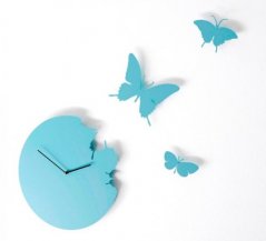 Dizajnové hodiny Diamantini a Domeniconi Butterfly sky blue 40cm