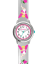 CLOCKODILE Stříbrné třpytivé dívčí dětské hodinky s růžovými vílami FAIRIES