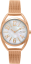 MINET Růžové dámské hodinky s čísly ICON ROSE GOLD PEARL MESH
