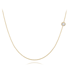 MINET Zlatý náhrdelník s bielym zirkónom Au 585/1000 1,85g