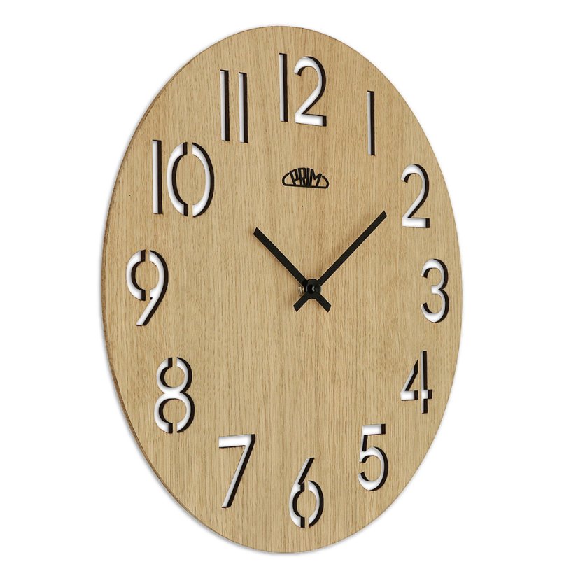 Nástenné hodiny s tichým chodom PRIM Authentic Veneer - B - E07P.4242.51