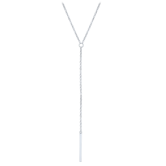 MINET Elegantný strieborný náhrdelník tyčka