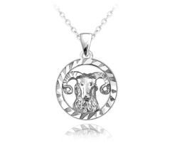 Stříbrný náhrdelník MINET Zodiac znamení BERAN JMAS9404SN45