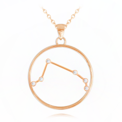 Rose gold náhrdelník MINET Stars BERAN Slovak Crystal JMAS9504RN45