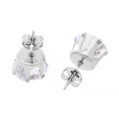 Nerezové náušnice 6476-10 - stříbrné barvy - SER.6476.. 10mm