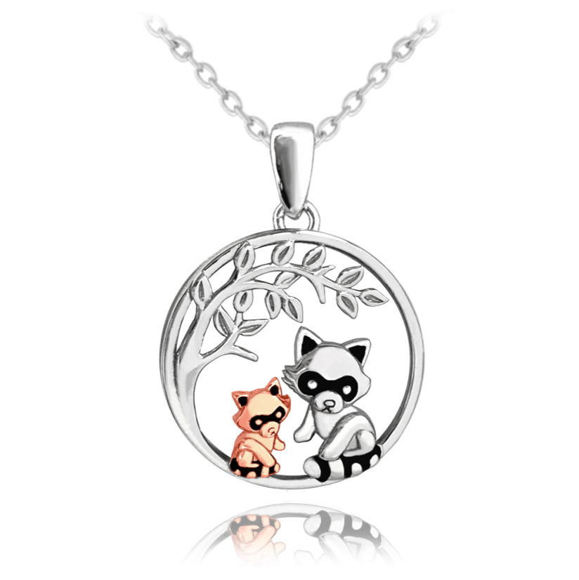 MINET Rose gold stříbrný náhrdelník MÝVAL