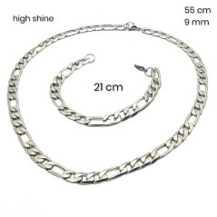 Oceľový náhrdelník + náramok 23954700