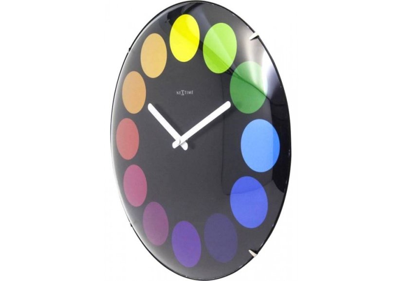 Dizajnové nástenné hodiny 3167 Nextime Dots Dome 35cm