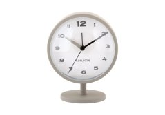 Dizajnové stolné hodiny s budíkom 6027GY Karlsson 14cm