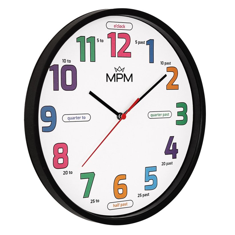 Dětské nástěnné hodiny s tichým chodem MPM Areti - E01M.4271.90